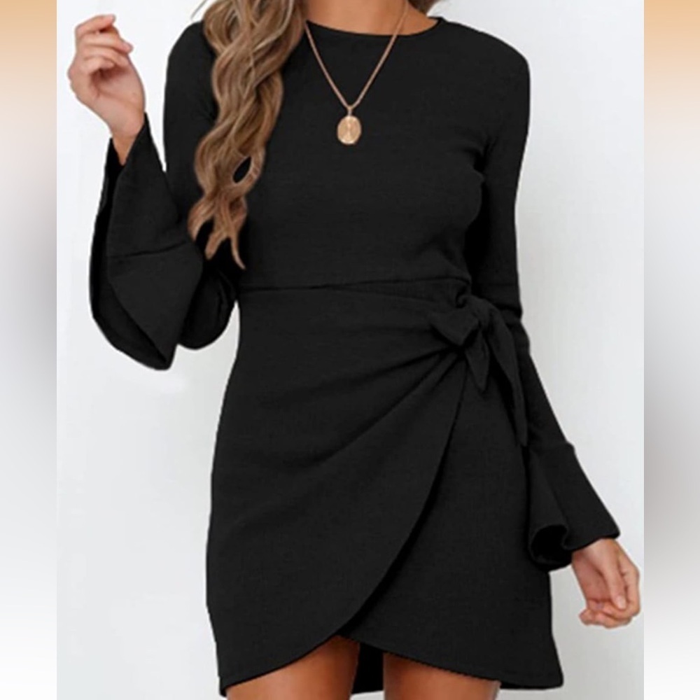 XIEERDUO Black Mini Dress - Picture 2 of 10
